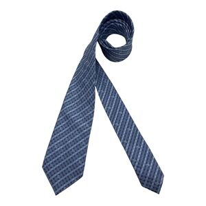 BURBERRY Blue Plaids & Checks Monogrammed Logo Silk LUXURY Tie ITALY